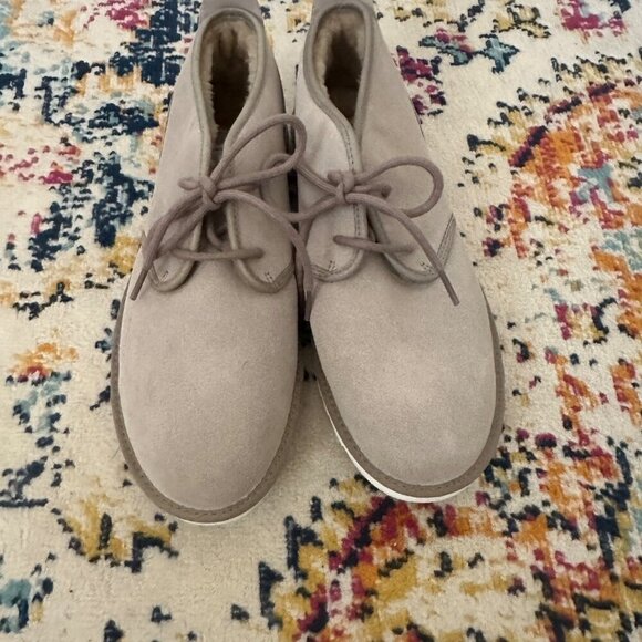 UGG Mens Lace Up Round Toe Maksim Chukka Boots Size 10 Gray Wool Sherpa NWOB - Picture 3 of 11